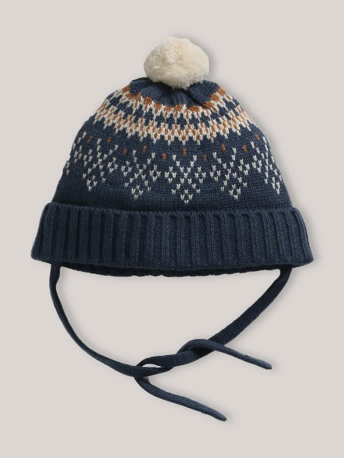 Baby Cyrillus Birth Jacquard Beanie Nuit