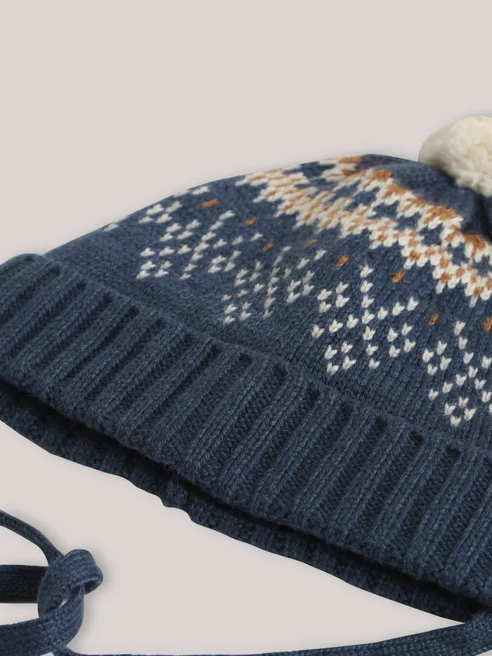 Baby Cyrillus Birth Jacquard Beanie Nuit