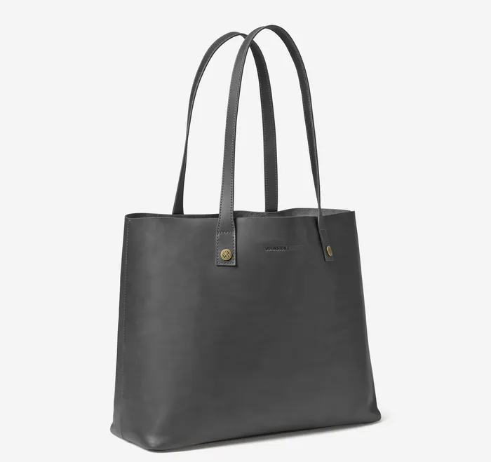Backpacks and Briefcases Rhodes Leather Tote Black Full Grain 8211 Johnston and Murphy MenWomen