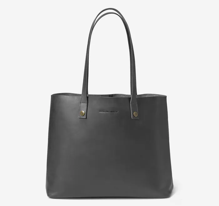 Backpacks and Briefcases Rhodes Leather Tote Black Full Grain 8211 Johnston and Murphy MenWomen