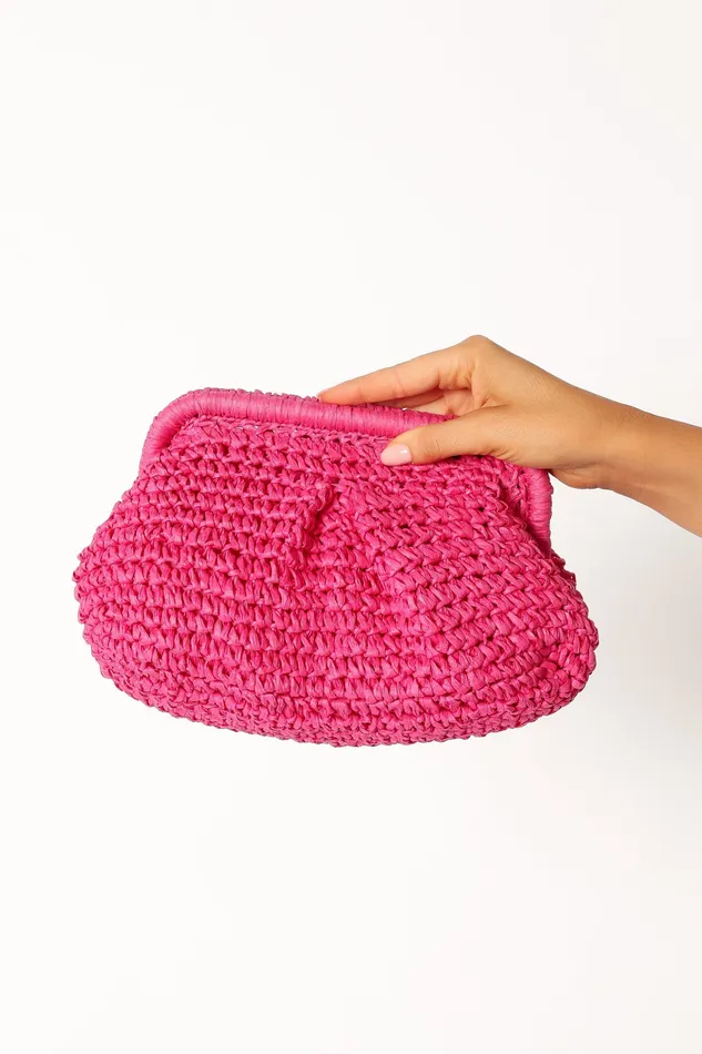 Bags and Wallets Theo Woven Clutch 8211 Pink Pink petalandpup Women