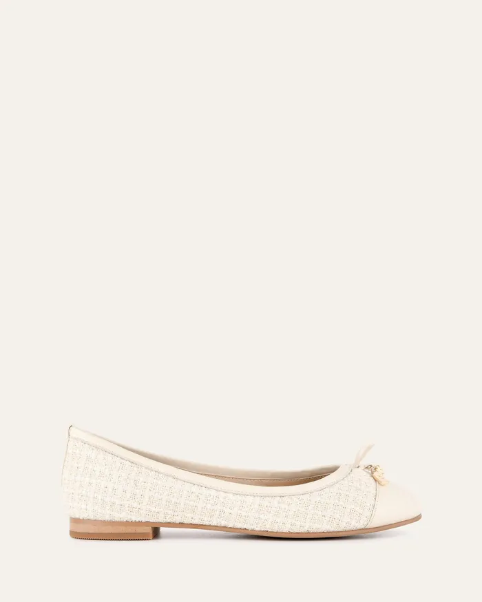 BALLET Women Hermione dress flats off white woven jomercer