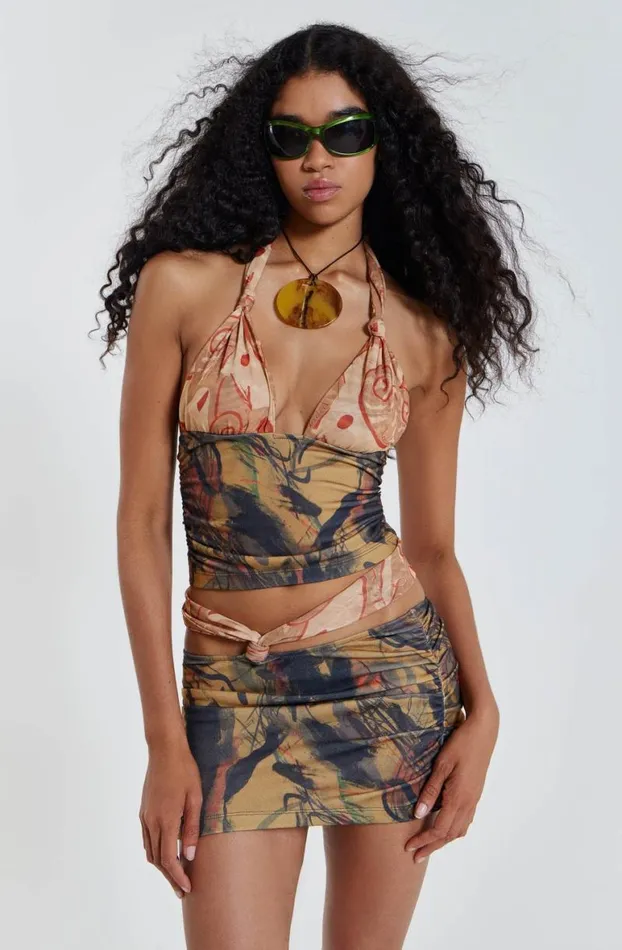 Beach Coords Women Jaded London Ammos Knotted Halterneck Top