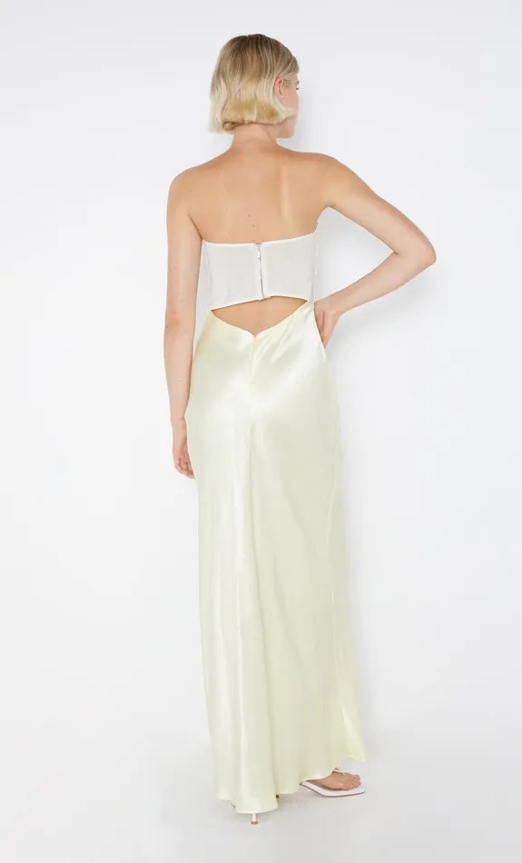 Bec Bridge Bridesmaids Dresses HALLE STRAPLESS DRESS Ice Yellow 8211 Women