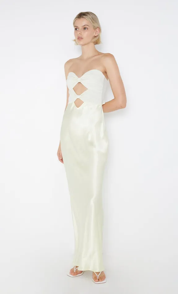 Bec Bridge Bridesmaids Dresses HALLE STRAPLESS DRESS Ice Yellow 8211 Women