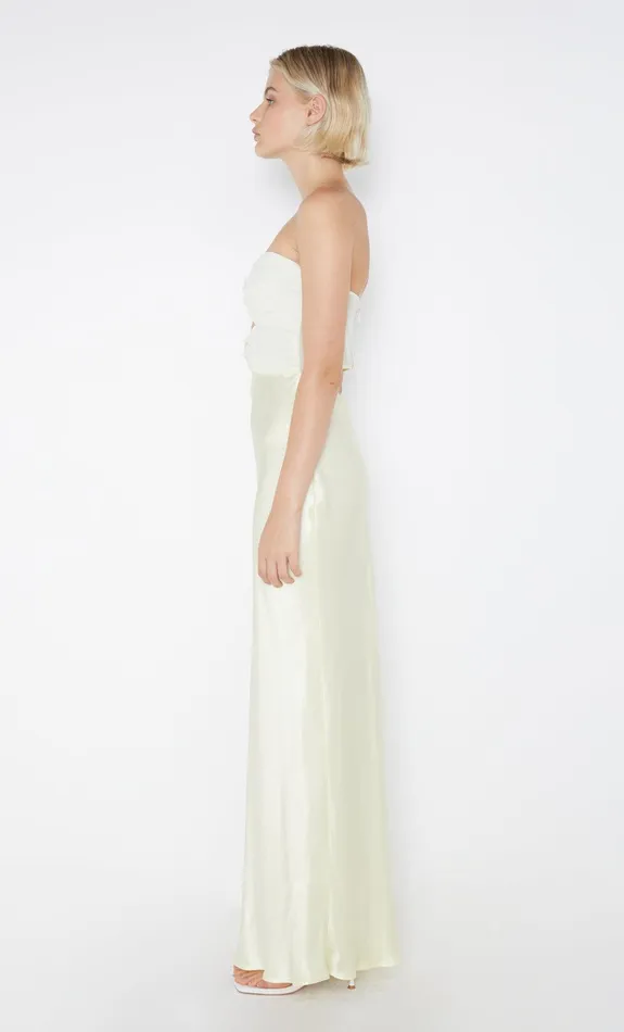 Bec Bridge Bridesmaids Dresses HALLE STRAPLESS DRESS Ice Yellow 8211 Women