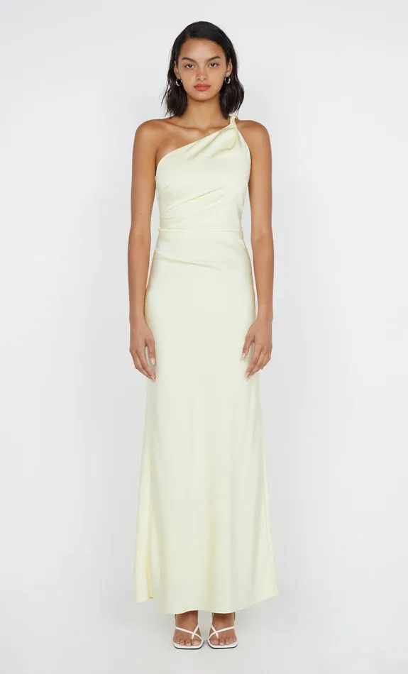 Bec Bridge Bridesmaids Dresses LUNETTA ASYM DRESS Ice Yellow 8211 Women