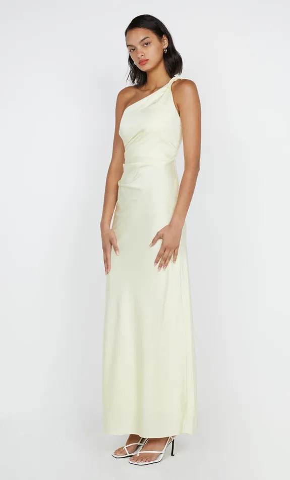 Bec Bridge Bridesmaids Dresses LUNETTA ASYM DRESS Ice Yellow 8211 Women