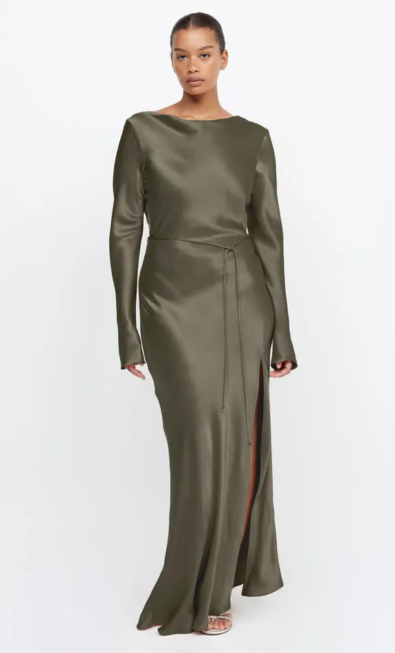 Bec Bridge Bridesmaids Dresses MOON DANCE LONG SLEEVE MAXI DRESS Dark Willow 8211 Women