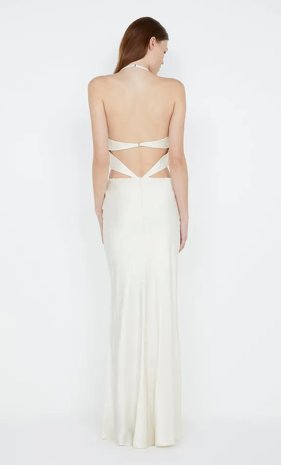Bec Bridge Dresses ALABAMA HALTER DRESS Ivory 8211 Women