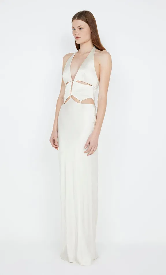 Bec Bridge Dresses ALABAMA HALTER DRESS Ivory 8211 Women