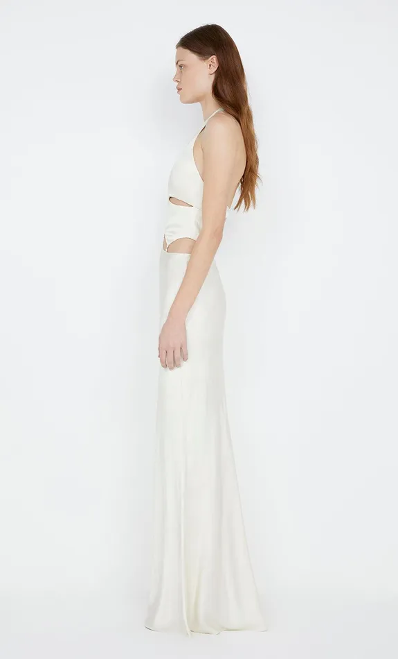 Bec Bridge Dresses ALABAMA HALTER DRESS Ivory 8211 Women