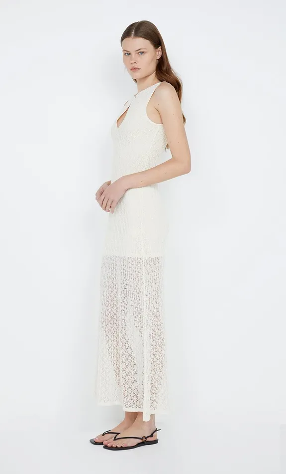 Bec Bridge Dresses AURORA KEYHOLE DRESS Ivory 8211 Women