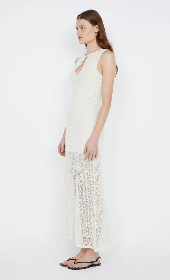 Bec Bridge Dresses AURORA KEYHOLE DRESS Ivory 8211 Women