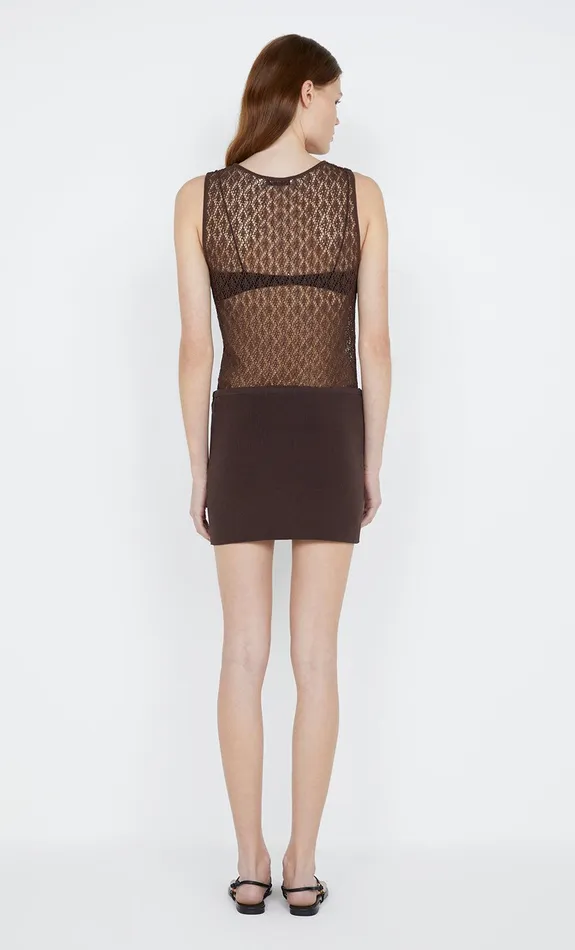 Bec Bridge Dresses AURORA MINI DRESS Choc 8211 Women