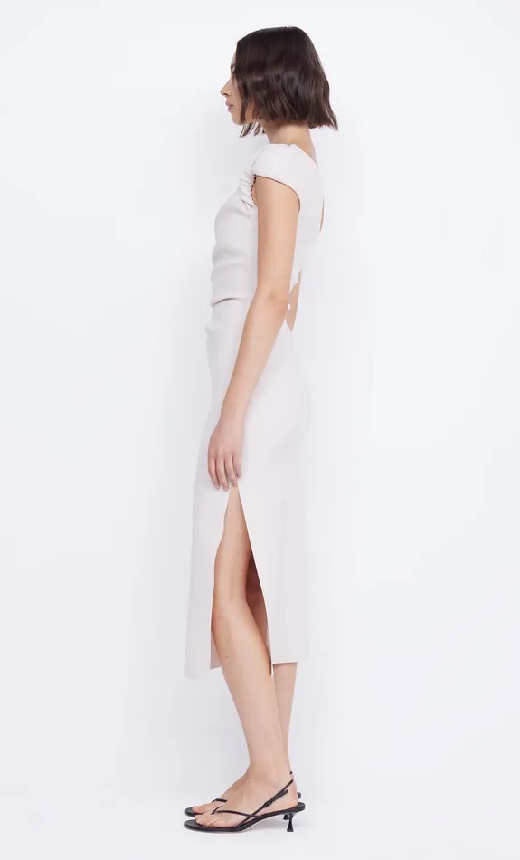 Bec Bridge Dresses ELEA ASYM MIDI DRESS Vanilla Bean 8211 Women