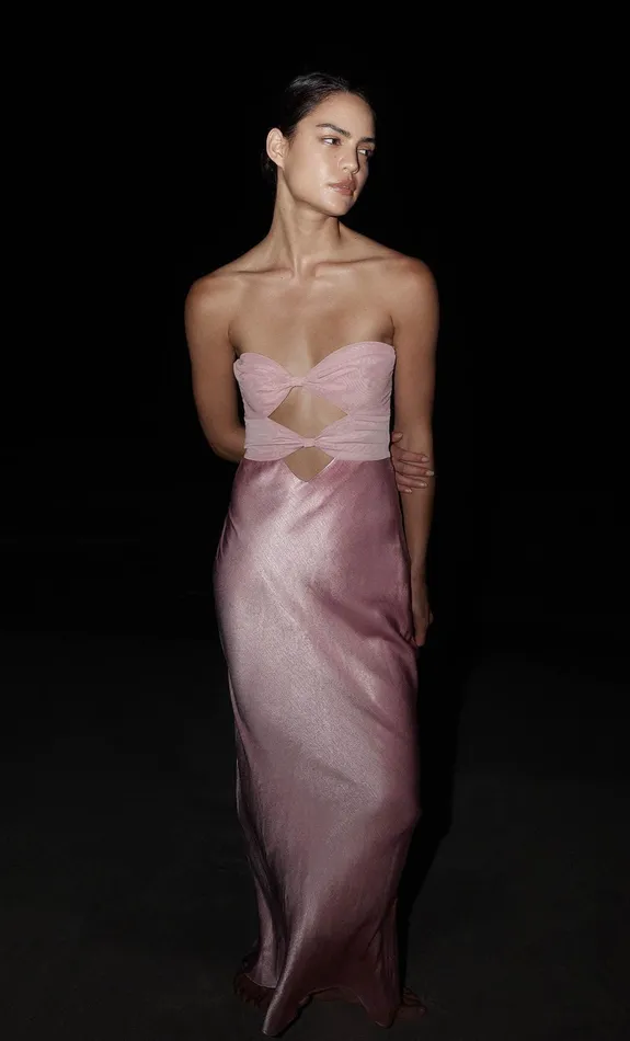 Bec Bridge Dresses HALLE STRAPLESS DRESS Dusty Pink 8211 Women