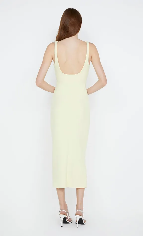 Bec Bridge Dresses KARINA TUCK MIDI DRESS Lemon 8211 Women