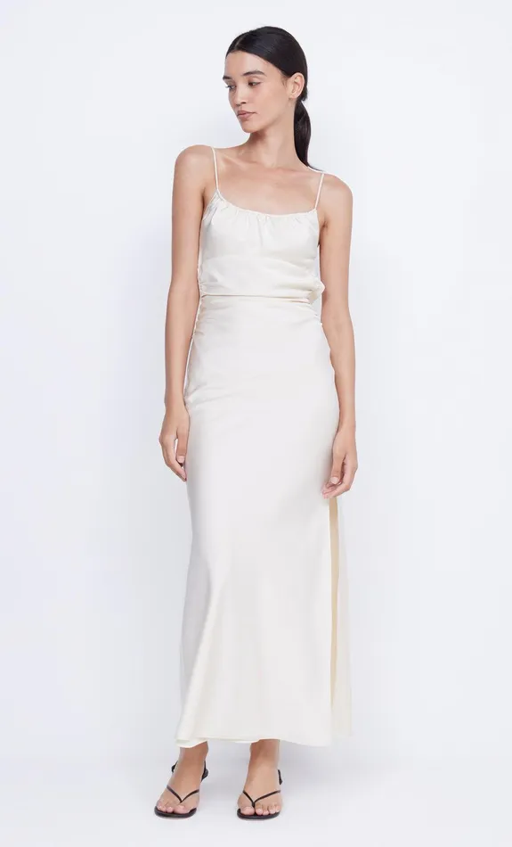 Bec Bridge Dresses MARI LOU GATHERED MAXI DRESS Cream 8211 Women