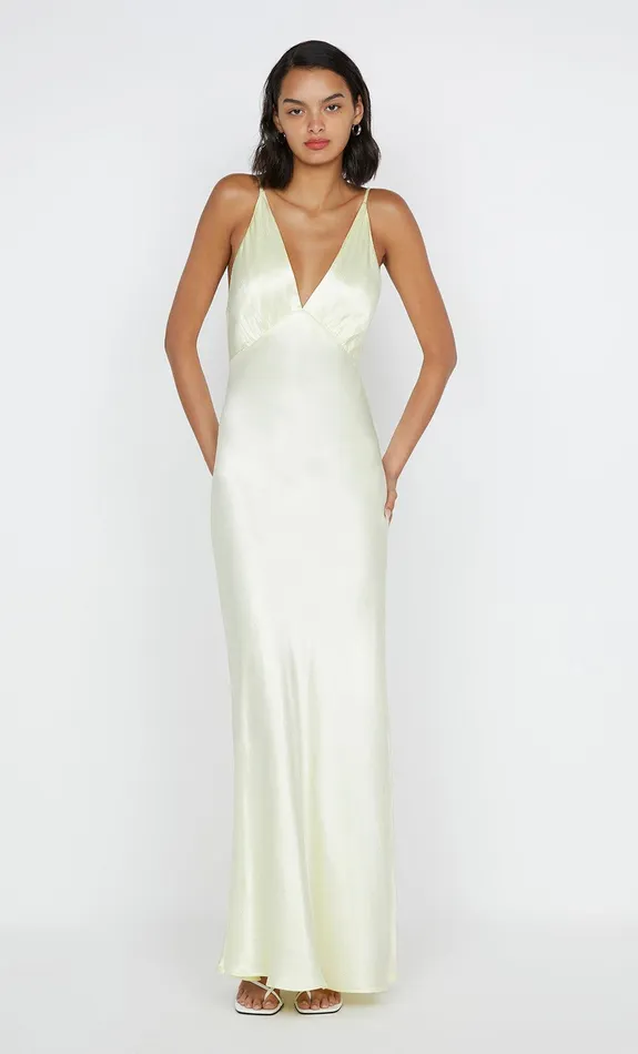 Bec Bridge Dresses MOON DANCE V MAXI DRESS Ice Yellow 8211 Women