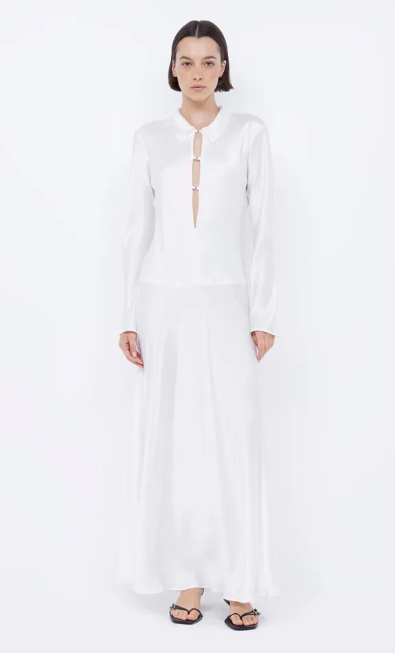 Bec Bridge Dresses ORLA LONG SLEEVE MAXI DRESS Ivory 8211 Women