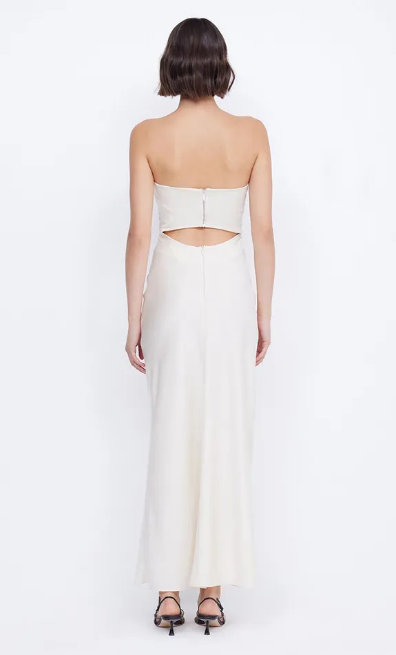 Bec Bridge Dresses ROCHELLE TWIST STRAPLESS DRESS Cream 8211 Women