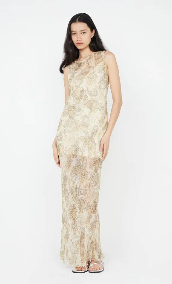 Bec Bridge Dresses SHYLA BOAT NECK DRESS Faded Paisley 8211 Women