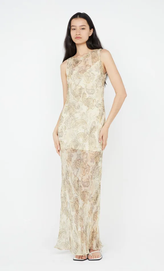 Bec Bridge Dresses SHYLA BOAT NECK DRESS Faded Paisley 8211 Women