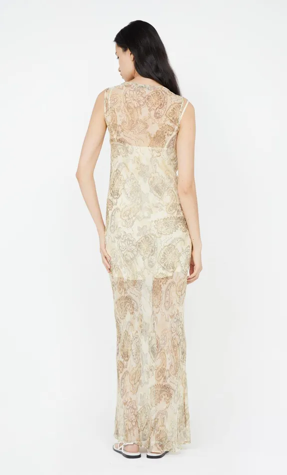 Bec Bridge Dresses SHYLA BOAT NECK DRESS Faded Paisley 8211 Women