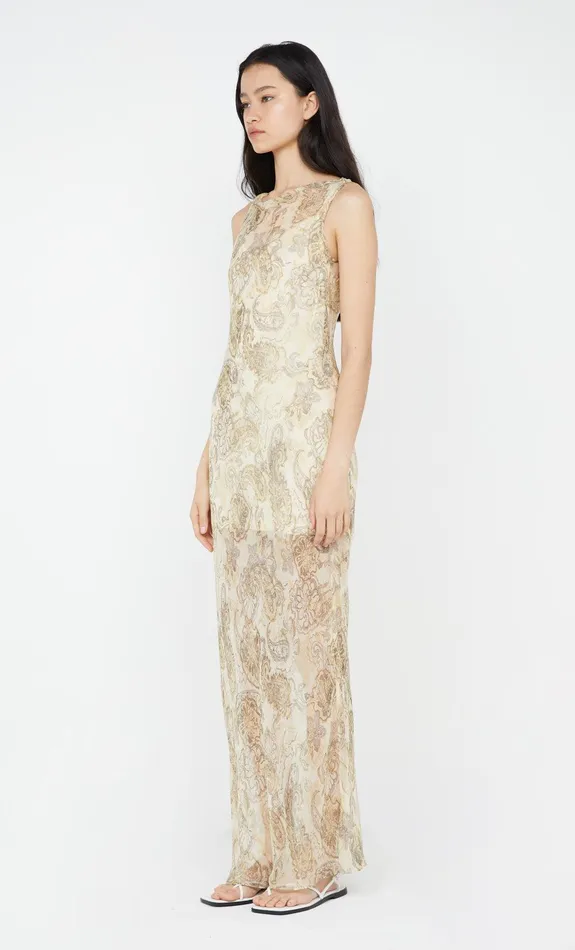 Bec Bridge Dresses SHYLA BOAT NECK DRESS Faded Paisley 8211 Women