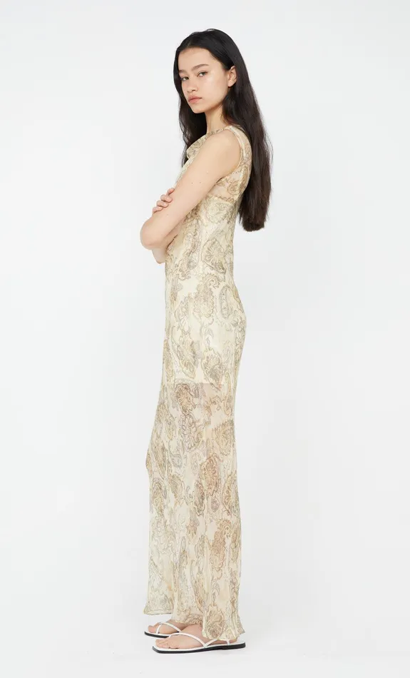 Bec Bridge Dresses SHYLA BOAT NECK DRESS Faded Paisley 8211 Women