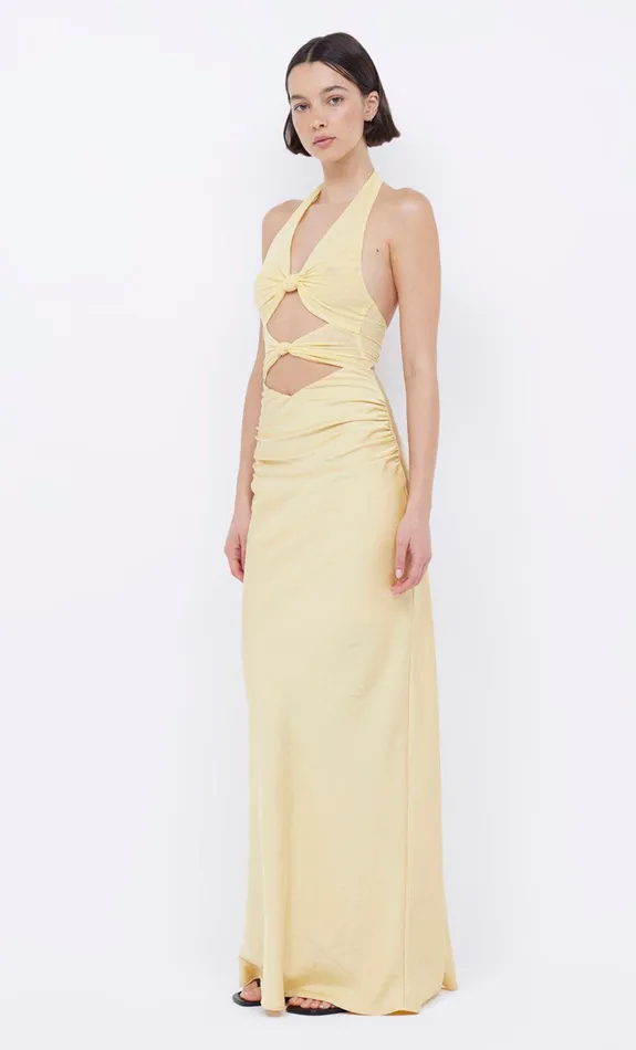 Bec Bridge Dresses SOLARE HALTER DRESS Citrus 8211 Women
