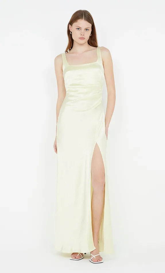 Bec Bridge Dresses THE DREAMER SQUARE NECK DRESS Ice Yellow 8211 Women