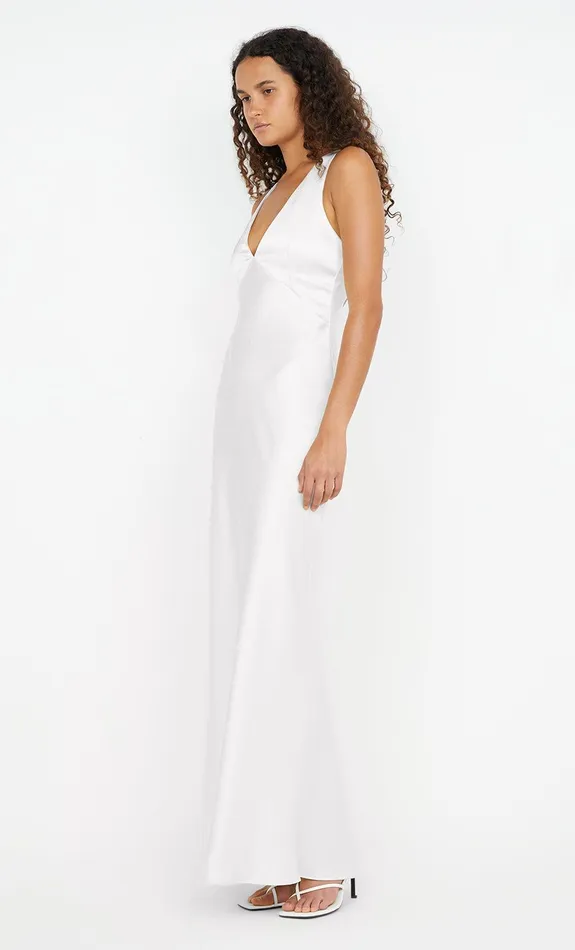 Bec Bridge Dresses THE DREAMER V NECK DRESS Ivory 8211 Women