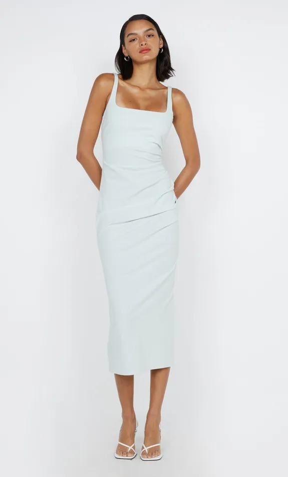 Bec Bridge Event Wear Dresses AVELINE TUCK MIDI DRESS Ocean Mist 8211 Women