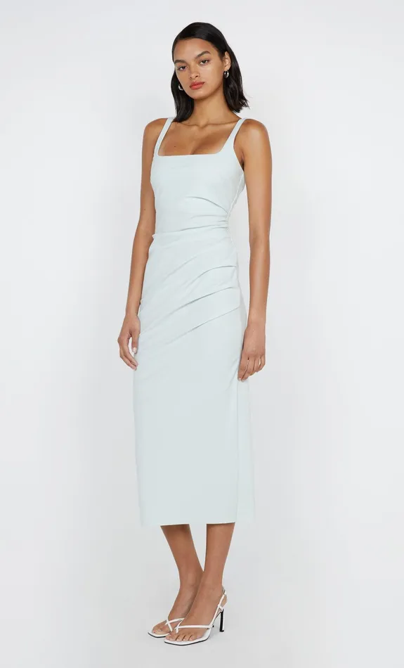 Bec Bridge Event Wear Dresses AVELINE TUCK MIDI DRESS Ocean Mist 8211 Women
