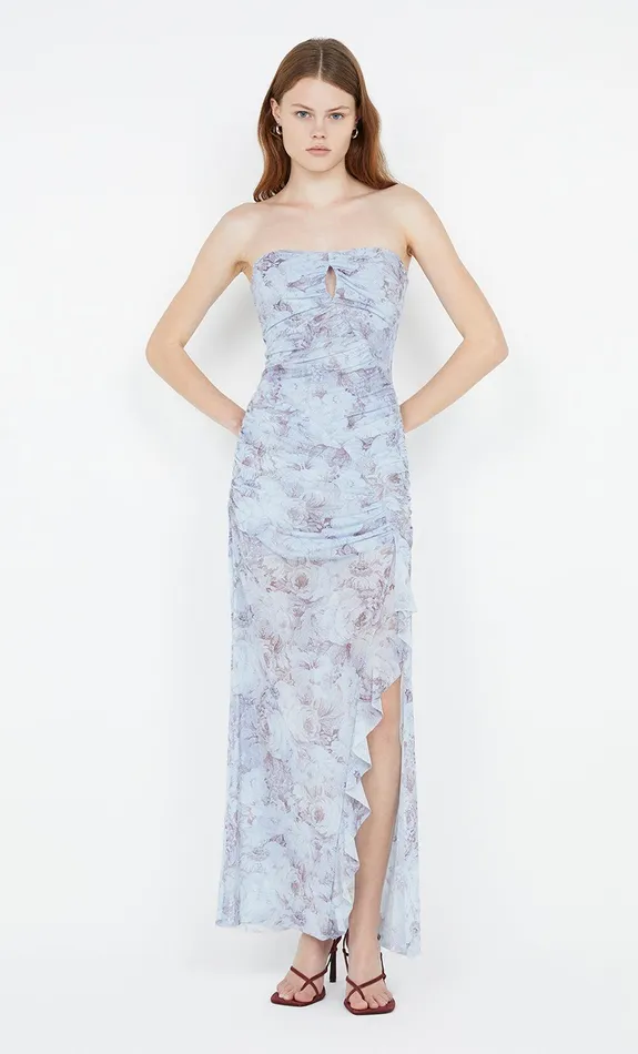 Bec Bridge Event Wear Dresses DANICA STRAPLESS DRESS Chambray Rose 8211 Women