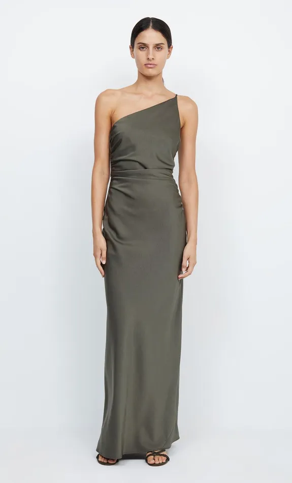 Bec Bridge Event Wear Dresses ETERNITY ASYM MAXI DRESS Dark Willow 8211 Women