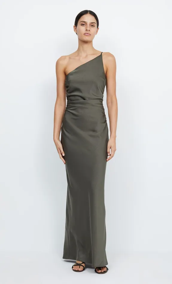 Bec Bridge Event Wear Dresses ETERNITY ASYM MAXI DRESS Dark Willow 8211 Women