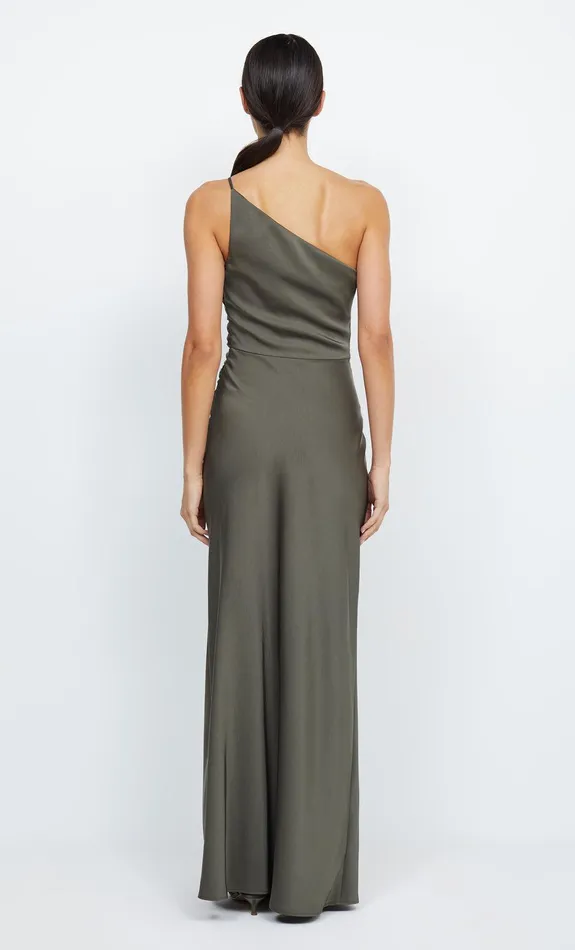 Bec Bridge Event Wear Dresses ETERNITY ASYM MAXI DRESS Dark Willow 8211 Women
