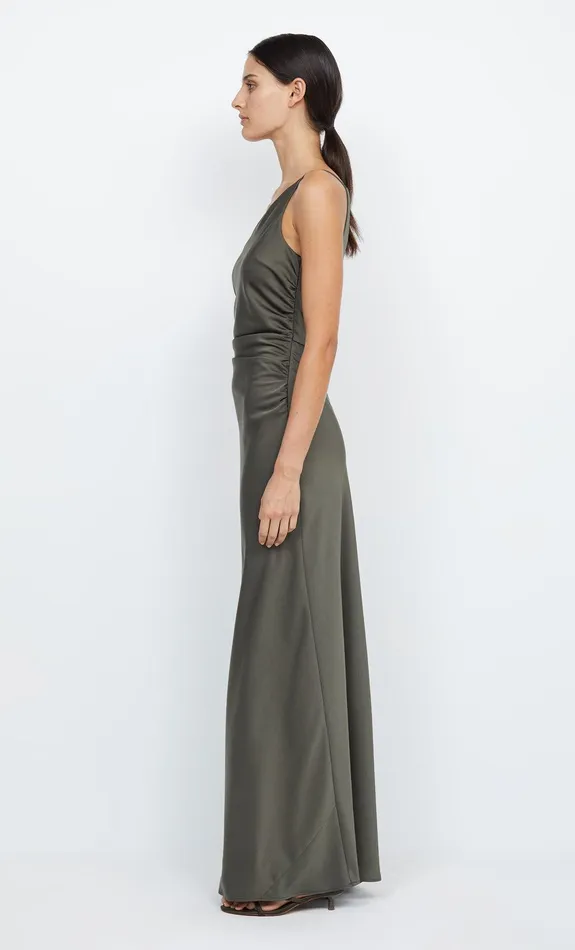 Bec Bridge Event Wear Dresses ETERNITY ASYM MAXI DRESS Dark Willow 8211 Women