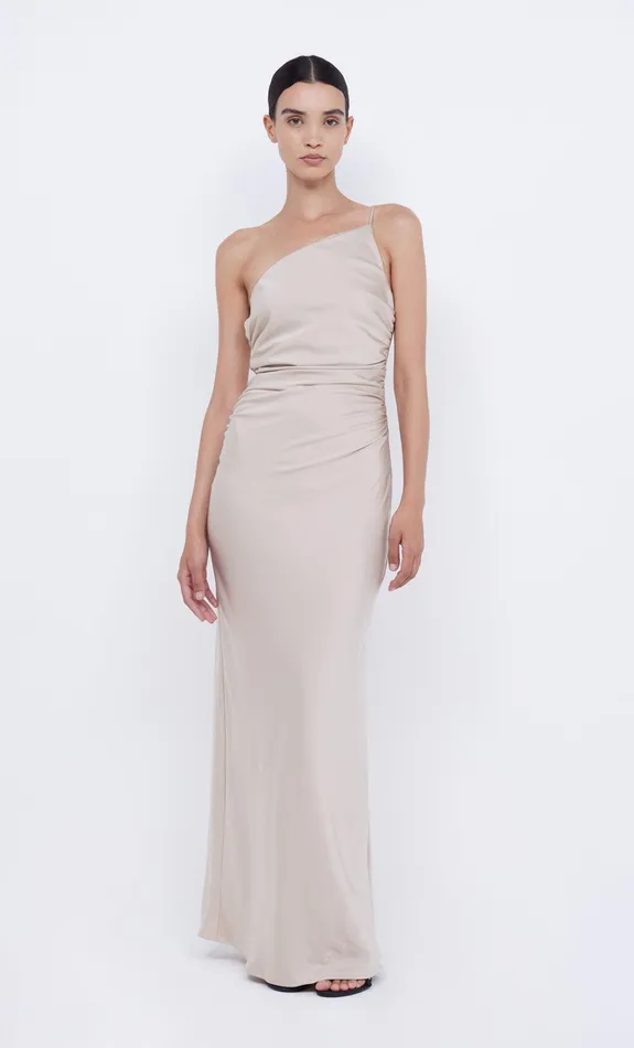 Bec Bridge Event Wear Dresses ETERNITY ASYM MAXI DRESS Sand 8211 Women