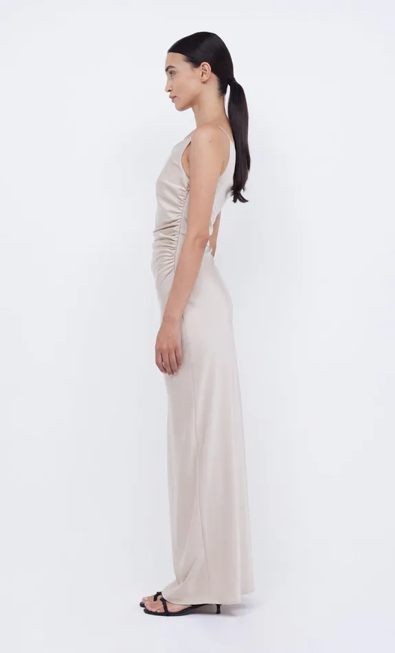 Bec Bridge Event Wear Dresses ETERNITY ASYM MAXI DRESS Sand 8211 Women