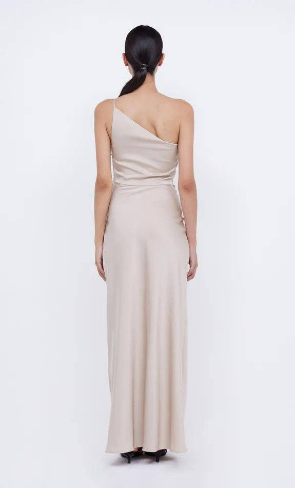 Bec Bridge Event Wear Dresses ETERNITY ASYM MAXI DRESS Sand 8211 Women