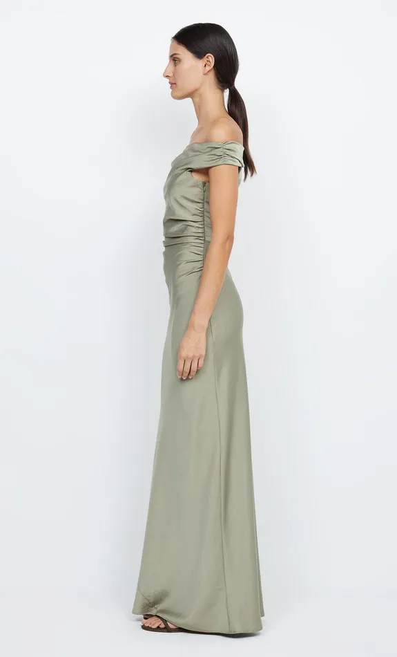 Bec Bridge Event Wear Dresses ETERNITY OFF SHOULDER MAXI Sage 8211 Women