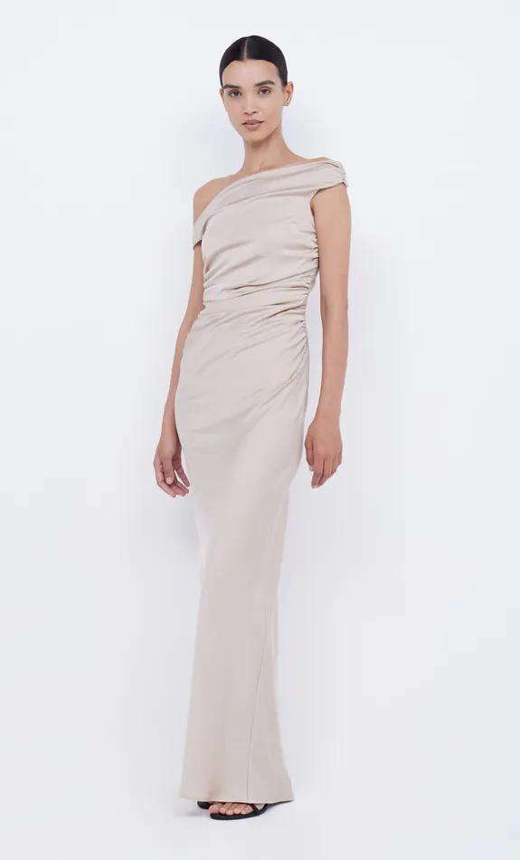 Bec Bridge Event Wear Dresses ETERNITY OFF SHOULDER MAXI Sand 8211 Women