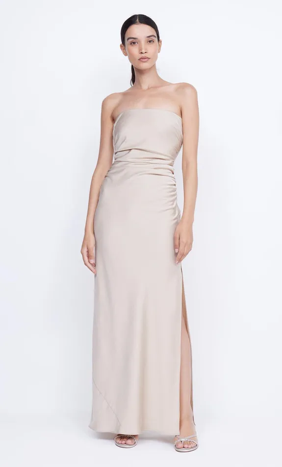 Bec Bridge Event Wear Dresses ETERNITY STRAPLESS MAXI Sand 8211 Women