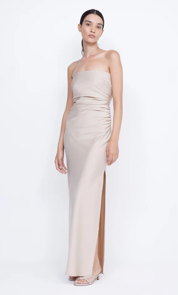 Bec Bridge Event Wear Dresses ETERNITY STRAPLESS MAXI Sand 8211 Women
