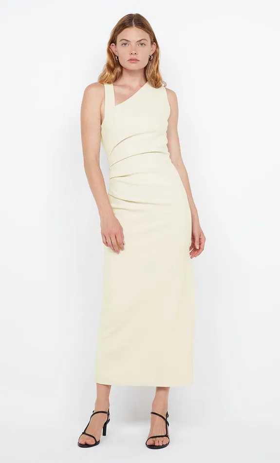 Bec Bridge Event Wear Dresses LETTY MIDI DRESS Lemon 8211 Women