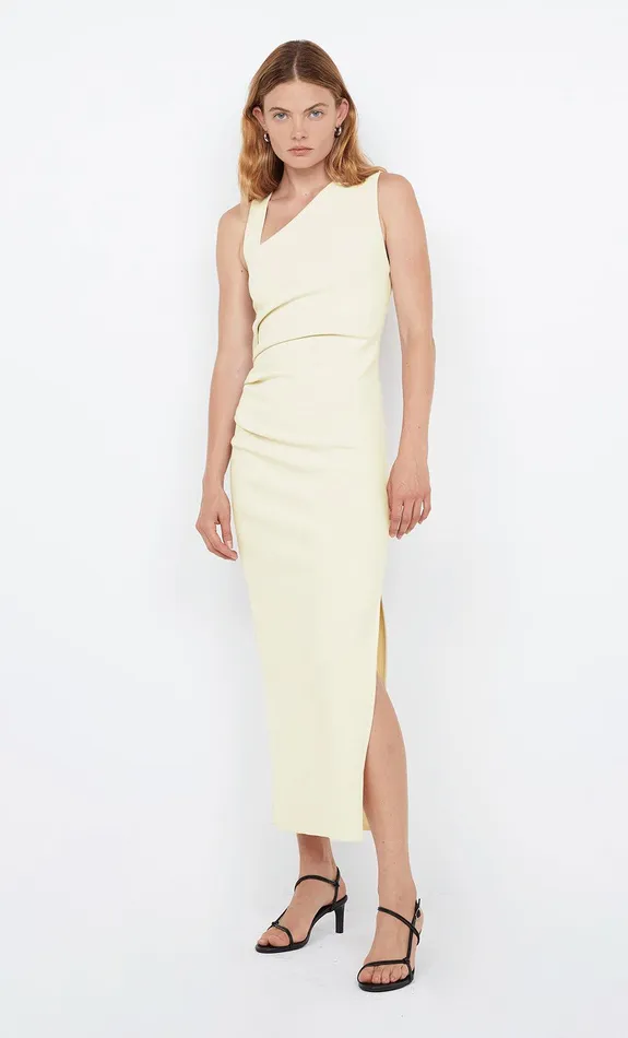 Bec Bridge Event Wear Dresses LETTY MIDI DRESS Lemon 8211 Women